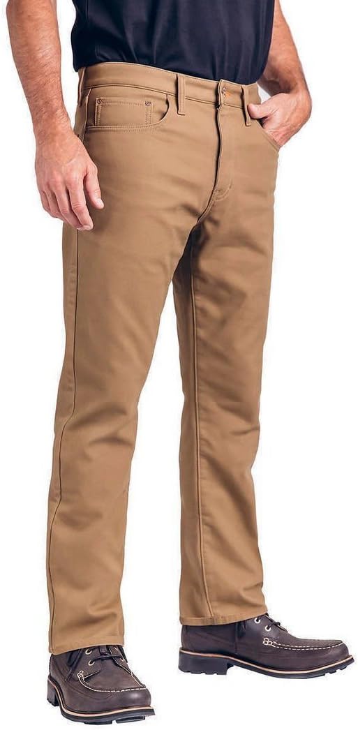 61ahiLjLDnL._AC_SL1050_.jpg Vintage 1948 Fleece-Lined Jeans Classic Straight Leg (38W x 32L, Tan) - Image 1