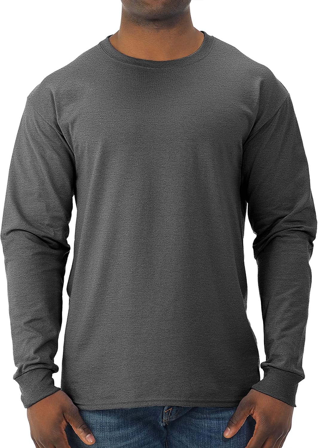 81-UISX5faS._AC_SL1500_.jpg Men Cotton Blend Long Sleeve Tees, Moisture Wicking, Odor Protection, UPF 30+, Sizes S-3x - Image 1